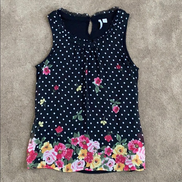 Elle Floral sleeveless ruffle neck top - Picture 6 of 11